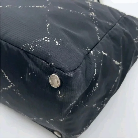 EUC Chanel Old Travel Line Nylon MM Tote Bag NA100050 - Picture 8 of 15